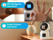 Laden Sie das Bild in den Galerie-Viewer, Überwachungskamera mit 2 Doppel-Objektiv und Bildschirm 6MP WLAN PTZ HD IP Kamera PIR Schwenkbar