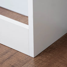 Laden Sie das Bild in den Galerie-Viewer, Heizkörperabdeckung mit Lamellendesign &amp; Ablagefläche – Weiß, 120 cm