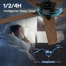 Laden Sie das Bild in den Galerie-Viewer, Deckenventilator mit LED Beleuchtung 132cm 6+1 Geschwindigkeiten Timer Leise Dimmbar Fernbedienung