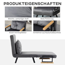 Laden Sie das Bild in den Galerie-Viewer, Schlafsofa Doppelsofa 102 cm breit, mit Armlehne. Schlafsessel Gästebett