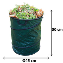 Laden Sie das Bild in den Galerie-Viewer, Gartenabfallsack "Pop Up" (selbst stehend) 80 Liter. Gartentasche Laubsack