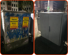 Laden Sie das Bild in den Galerie-Viewer, 12x 400 ml Dose Premium RAL7016 lack Anthrazit dunkelgrau Stromkasten Verteilerkasten Lackspray 400ml (12,15 € / Liter)