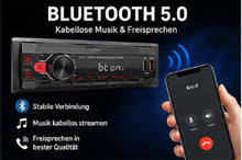 Laden Sie das Bild in den Galerie-Viewer, FM-Autoradio 1-DIN mit neuester Technik 45W USB SD TF Aux Bluetooth Freisprechen und FM Empfang