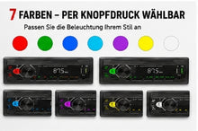 Laden Sie das Bild in den Galerie-Viewer, FM-Autoradio 1-DIN mit neuester Technik 45W USB SD TF Aux Bluetooth Freisprechen und FM Empfang