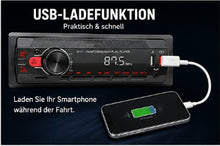 Laden Sie das Bild in den Galerie-Viewer, FM-Autoradio 1-DIN mit neuester Technik 45W USB SD TF Aux Bluetooth Freisprechen und FM Empfang