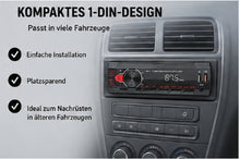 Laden Sie das Bild in den Galerie-Viewer, FM-Autoradio 1-DIN mit neuester Technik 45W USB SD TF Aux Bluetooth Freisprechen und FM Empfang