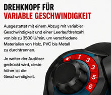 Laden Sie das Bild in den Galerie-Viewer, Sonderposten: Akku-Fuchsschwanz Säge 3000rpm mit 2 Akkus. Mit 4 Sägeblättern. Elektrische Reciprosäge (Säbelsäge)