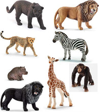 Laden Sie das Bild in den Galerie-Viewer, Schleich  Wildtiere-Set Afrika, 8-teilig plus original Schmidt  Wildnis-Puzzle