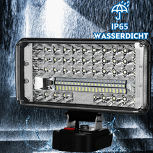 Laden Sie das Bild in den Galerie-Viewer, Extrem helle professionelle Akku-LED-Arbeitsleuchte 7 Zoll – 59 LEDs / 180 W. Passend zu unseren Akkus.