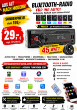 Laden Sie das Bild in den Galerie-Viewer, FM-Autoradio 1-DIN mit neuester Technik 45W USB SD TF Aux Bluetooth Freisprechen und FM Empfang