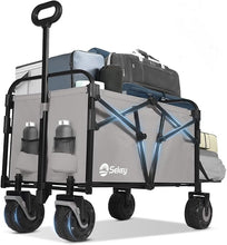Laden Sie das Bild in den Galerie-Viewer, Bollerwagen Faltbar Gartenwagen Handwagen Strandwagen Klappbar Transportwagen