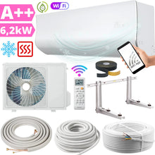Laden Sie das Bild in den Galerie-Viewer, Split Klimaanlage 24000 BTU Klimagerät mit Wandhalterung. WLAN. Vorbefüllt.
