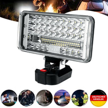 Laden Sie das Bild in den Galerie-Viewer, Extrem helle professionelle Akku-LED-Arbeitsleuchte 7 Zoll – 59 LEDs / 180 W. Passend zu unseren Akkus.