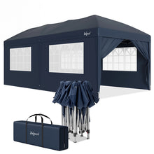 Laden Sie das Bild in den Galerie-Viewer, Faltpavillon 3 x 6 m – (Preiswert) Pop-Up Pavillon inklusive Tragetasche. Sonnenschutz und leichter Regen. Mit 6 Seitenteilen.