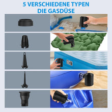 Laden Sie das Bild in den Galerie-Viewer, Elektrische USB Akkupumpe 6000mAh Luftpumpe Pool Schlauchboote Luftmatratze Gebläse
