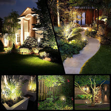 Laden Sie das Bild in den Galerie-Viewer, LED Gartenlicht 6er Set mit Gartenspieß. 6 x 3 Watt LED-Licht. Warmweiß.