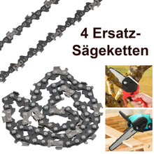 Laden Sie das Bild in den Galerie-Viewer, 4x Ersatzketten 6 Zoll Sägeketten zu Mini-Akku-Kettensäge