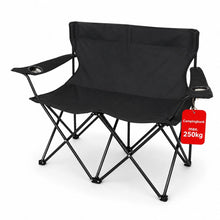 Laden Sie das Bild in den Galerie-Viewer, Campingsofa faltbar Camping Bank schwarz. Faltbar für 2 Personen. Nur 3,2 Kg. Immer dabei.