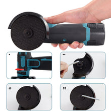 Laden Sie das Bild in den Galerie-Viewer, Akku-Mini-Winkelschleifer Flex. Klein und handlich. Übliche 76 mm Scheiben. Auch perfekt um Schrott-Fahrräder zu entfernen.