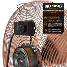 Laden Sie das Bild in den Galerie-Viewer, Windmaschine (Farbe: Kupfer) 160 Watt! Bodenventilator Ø50 cm