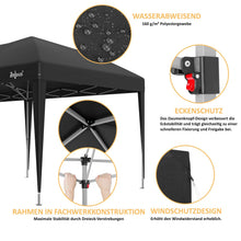 Laden Sie das Bild in den Galerie-Viewer, Faltpavillon 3 x 6 m – (Preiswert) Pop-Up Pavillon inklusive Tragetasche. Sonnenschutz und leichter Regen. Mit 6 Seitenteilen.