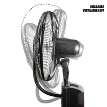 Laden Sie das Bild in den Galerie-Viewer, Nebelventilator Standventilator Ø40 cm Luftkühler Ventilator 80 Watt mit 1,2 Liter Wassertank für Ultraschallnebel