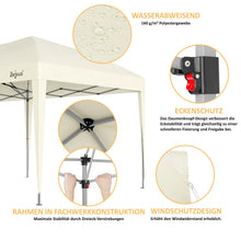 Laden Sie das Bild in den Galerie-Viewer, Faltpavillon 3 x 6 m – (Preiswert) Pop-Up Pavillon inklusive Tragetasche. Sonnenschutz und leichter Regen. Ohne Seitenteile.