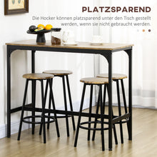 Laden Sie das Bild in den Galerie-Viewer, Barhocker 4er Set mit Bartisch. Küchentisch. Bartisch-Set. 5-tlg.