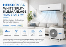 Laden Sie das Bild in den Galerie-Viewer, Split Klimaanlage 18000 BTU Klimagerät mit Wandhalterung. WLAN. Vorbefüllt.