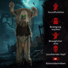 Laden Sie das Bild in den Galerie-Viewer, Halloween Dekoration Skelett 160 cm mit LED-Lichter Soundfunktion