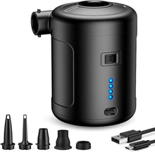 Laden Sie das Bild in den Galerie-Viewer, Elektrische USB Akkupumpe 6000mAh Luftpumpe Pool Schlauchboote Luftmatratze Gebläse