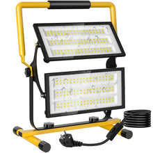 Laden Sie das Bild in den Galerie-Viewer, LED Baustrahler Flutlicht 200 Watt (2x100 Watt) mit Ständer. 230 Volt. IP66.