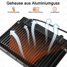Laden Sie das Bild in den Galerie-Viewer, LED Stativ-Baustrahler Flutlicht 200 Watt (2x100 Watt). 230 Volt. IP66.