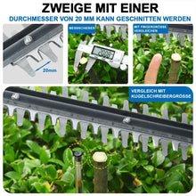 Laden Sie das Bild in den Galerie-Viewer, Sonderposten: Leistungsstarke Akku-Heckenschere. Inkl. 2 Akkus und Ladegerät.
