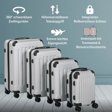 Laden Sie das Bild in den Galerie-Viewer, Kofferset (2026) 4-teilig komplett. Hartschalenkoffer. Reisekoffer. Komplettset.