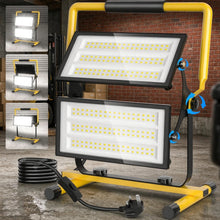 Laden Sie das Bild in den Galerie-Viewer, LED Baustrahler Flutlicht 200 Watt (2x100 Watt) mit Ständer. 230 Volt. IP66.