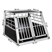 Laden Sie das Bild in den Galerie-Viewer, Hunde-Transportbox. Doppel groß (90x97 cm)