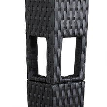 Laden Sie das Bild in den Galerie-Viewer, Luxus-Pavillon 3x3m aus robustem Polyrattan. Dauerhaft aufstellbar. UV-beständig. Schwarz oder Beige.