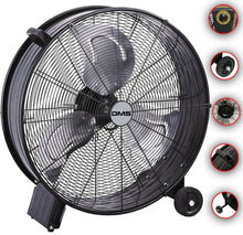 Laden Sie das Bild in den Galerie-Viewer, Windmaschine Ø90 cm mit 400 Watt. Hallenlüfter. Industrielüfter. Trommelventilator
